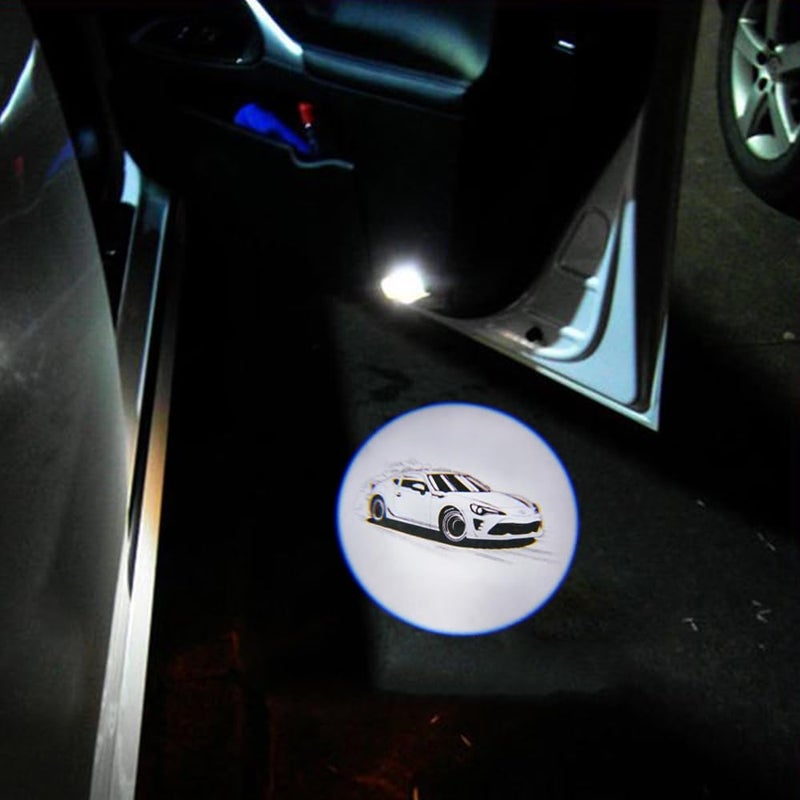 akarin 2PCS LED Car Door Projector Courtesy Lights Ghost Shadow Welcome Lamp Accessories Compatible with ZN6 2013-2021 GT 86 (ZN6 2013-2021 GT 86-White) - Image 1